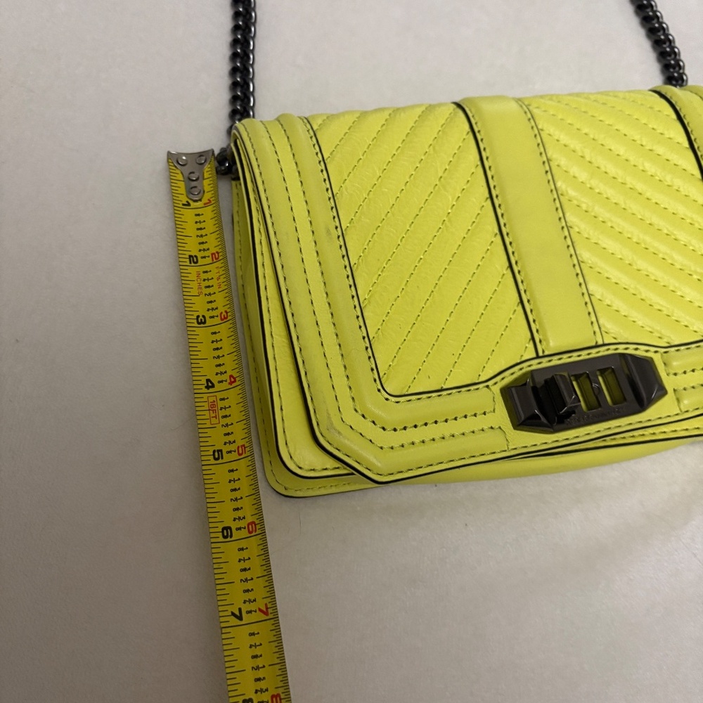 Rebecca Minkoff Neon Yellow leather Crossbody Bag - Picture 4 of 5